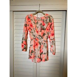 Women Jumpsuit With Long Sleevefloral Print A3
